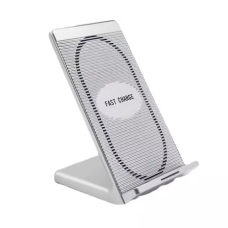 10W Fast Wireless Charger for iPhone 14/Pro/Max/Plus - Stand Detachable 2-Coils Charging Pad Slim