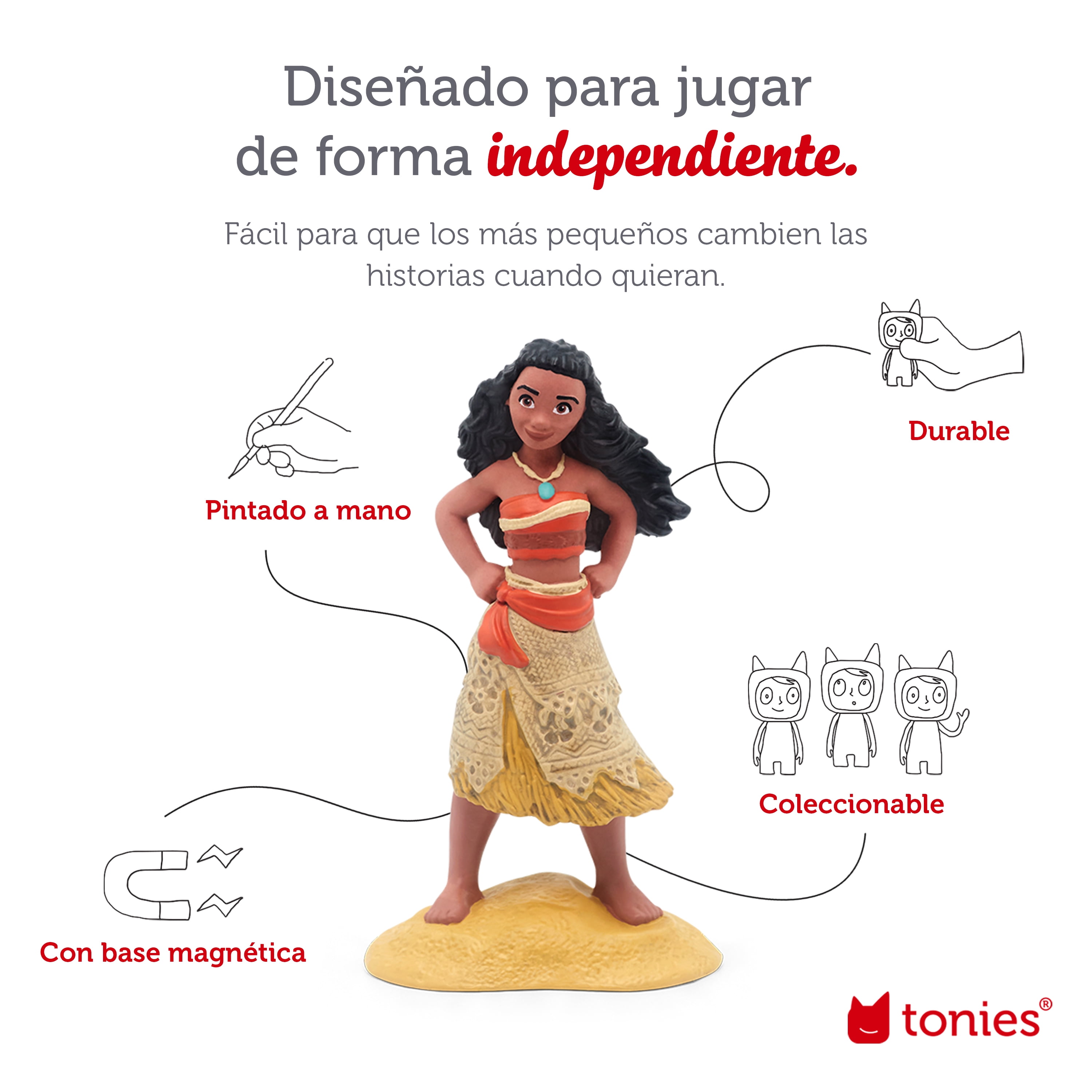 tonies Disney Vaiana Figurine de jeu audio (En Espagnol)