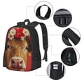 thumbnail image 3 of Daiia White And Red Daisy Cow Backpack for Men and Women -Durable Backpack Large Capacity, Water-Resistant Bag with Adjustable Straps and Laptop Compartment, 3 of 7