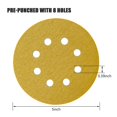 thumbnail image 3 of 50pcs 5 Inch Sanding Discs Hook and Loop, Assorted 60 80 120 220 320 Grit 8 Holes Sandpaper Round Orbital Sander Paper for Woodworking Car Boat Metal Polishing, 10 Pcs/Grit, 3 of 4