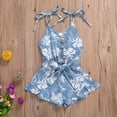 thumbnail image 6 of FNNMNNR Toddler Baby Girls Halter Playsuit Shorts Jumpsuit Sleeveless Strap Ruffle Romper Summer Clothes Pink 5-6 Years, 6 of 8