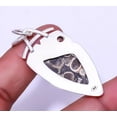 thumbnail image 2 of Turritella Fossil Agate & Smoky Gemstone 925 Sterling Silver Pendant 2.11" A382, Beautiful Jewelry For Woman, New Year Sale, Valentin's Day Gift, 2 of 2