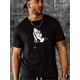 thumbnail image 1 of Men's Praying Hands Pattern Crew Neck T-shirt, Casual Comfy Tees Tshirts For Summer, Men's Clothing, 1 of 6