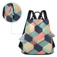 thumbnail image 5 of FORMRS Women's Travel Backpack Purse Anti-Theft Hidden Pockets Casual Shoulder Bag, Pink Cubes, 5 of 7