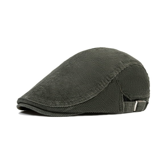 Men Corduroy Newsboy Flat Gatsby Hat Duckbill Golf Driver Beret Ivy Stretch Cap