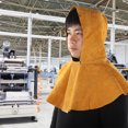 thumbnail image 3 of Welding Helmet Welder Hood  Yellow  Cowhide Heat Insulation Neck Face Protection Welding Helmet, 3 of 8