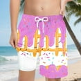 thumbnail image 2 of Boys Bathing Suit 5T Ice Cream Shorts Boys Summer Cute Preppy Ice Cream Baseball Shorts Casual Elastic Waist Short-Pants with Pockets 2-14 Y, 2 of 7
