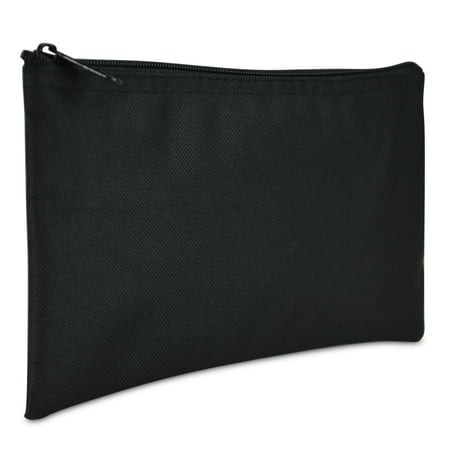 DALIX Bank Bags Money Pouch Security Deposit Utility Zipper Coin Bag in Black - www.semadata.org