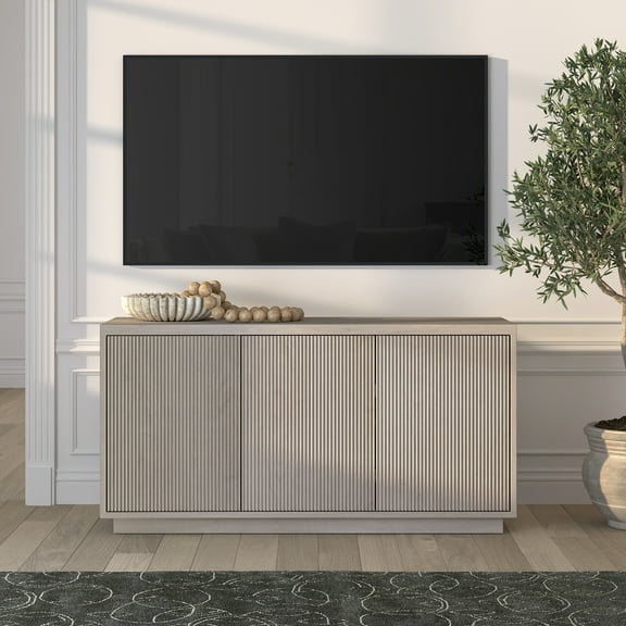 Hanson Rectangular TV Stand for TV's up to 55" in Alder White