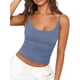 thumbnail image 1 of Top corto REORIA Camiseta sin mangas para mujer con cuello redondo Haze Blue, 1 of 6