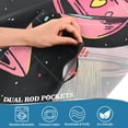 thumbnail image 3 of Yayeee Kitchen Curtains Tier Pair Light Filtering 27"x24" Rod Pocket Short Cafe Window Panel, UFO with Hearts Pattern, 3 of 7