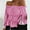 Pink, variant on oyyniis Women Off Shoulder Long Sleeve Tops Fashion Single Strap Metal Buckle Shirt Females Long Sleeves Shirt Tops M
