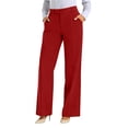 thumbnail image 4 of Jerdar Womens Dress Pants Pull On Wide Leg Stretchy Work Pants Women Business Casual Outfits Slacks for Women Trousers XXL, 4 of 6