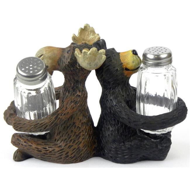 Unison Gifts HFF-408 7.5 in. Moose & Black Bear Salt & Pepper Shakers ...