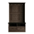 thumbnail image 3 of Castle Place Contemporary Hall Tree with Storage Cabinet, Brown, 3 of 6
