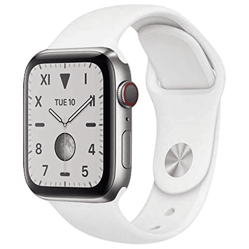 Refurbished Apple Watch Series 5 Titanium 44mm A2095 (GPS Only, No Cellular) Titanium w/ Wireless Earbuds