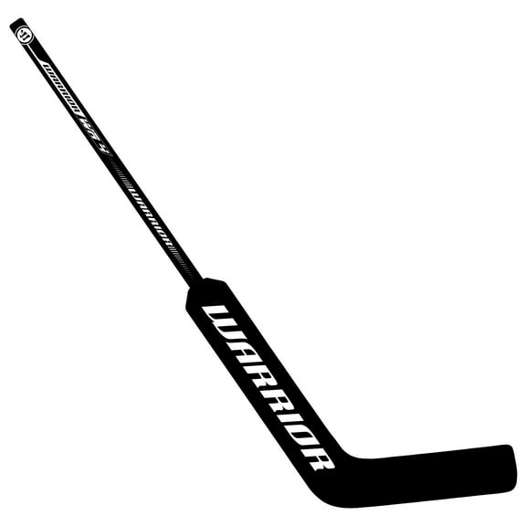 Warrior Street Hockey Goalie Stick - Wood - 18" Paddle for Youth 5  Players - Black for All Levels