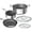 Silver, variant on FogDream 5pcs Nonstick Cookware Set, Tri-Ply Stainless Steel ,9.5in Fry Pan, 5-Quart Soup Pot & 2.3-Quart Sauce Pan,Dishwasher & Oven Safe, Induction Compatible, Gold