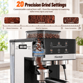 thumbnail image 3 of Hausmojo M5520 Espresso Machine with Grinder & Milk Frother , 20 Bar Semi-Automatic Cappuccino Latte Maker for Home, 3 of 10