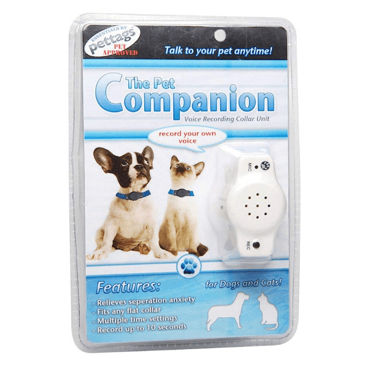 The Pet Companion Voice Recording Collar Unit for Dogs and Cats, White