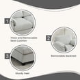 thumbnail image 4 of RIAFUN Loveseat Sofa, Modern 2 Seater Corduroy Sofa Couch for Living Room Bedroom Reading Room Office, Gray, 4 of 6