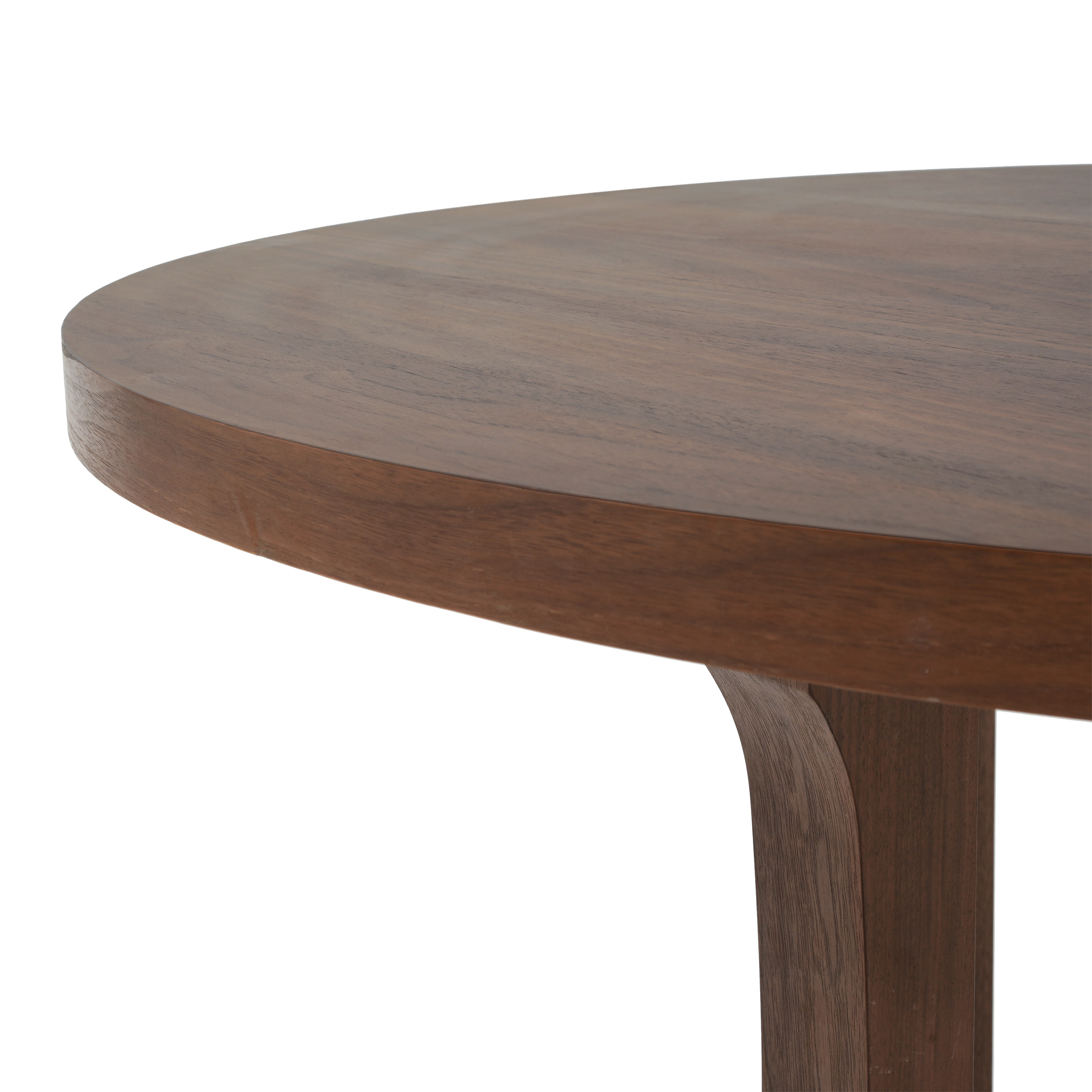 Euroco 48" Round Dining Table for 4, Farmhouse Kitchen Table with Wooden Frame for Kitchen Living Room,Walnut