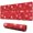 Red Christmas HO Pattern, variant on Red Christmas Golden Reindeer Pattern Extended Large Mouse Pad, Gaming Desk Pad with Non Slip Base & Stitched Edges, Smooth Polyester Gifts for Birthday Christmas Thanksgiving,31.5"x11.8"