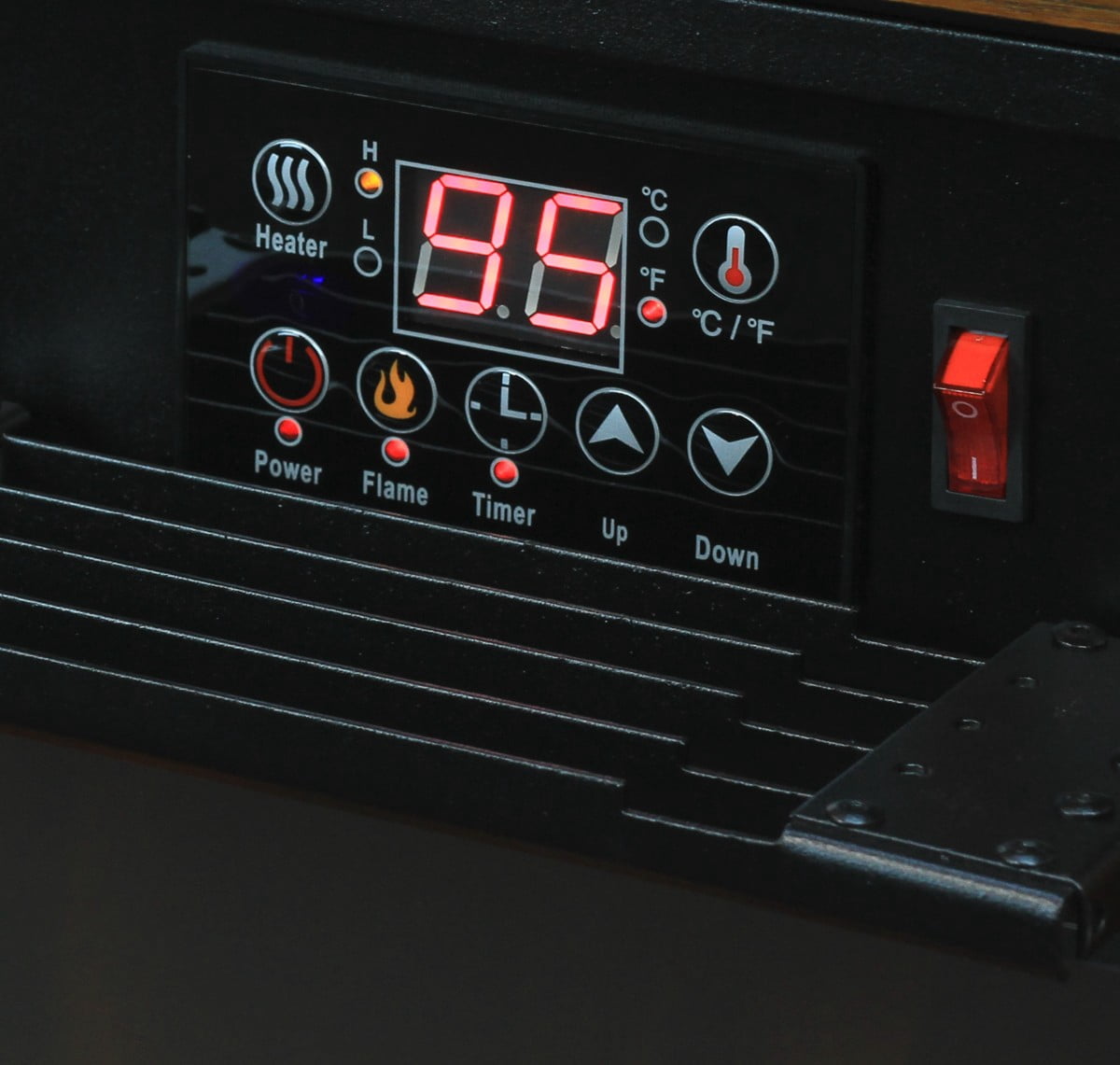 XtremepowerUS Electric Fireplace Heater Infrared Quartz Timer Remote  Controller with Caster, 1500W - Walmart.com