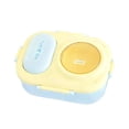 thumbnail image 3 of Lonchera Bento, contenedor personal de alimentos con 3 compartimentos, sellada y bonita. Amarillo, 3 of 7