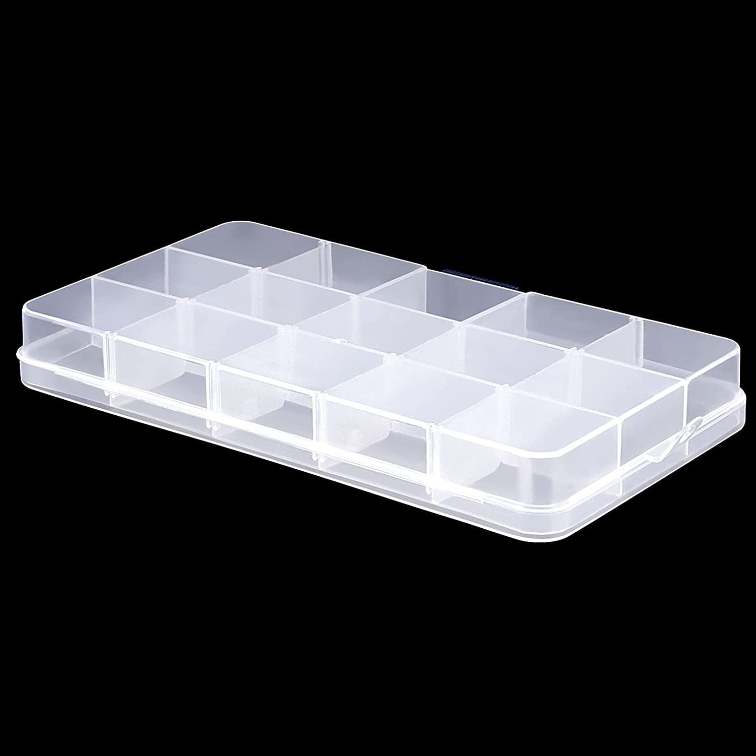 QUEFE 4 Pack 15 Grids Bead Organizers and Storage, Small Plastic