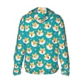 thumbnail image 3 of Uemuo Cute Shiba1 Pattern Women's Full Zip UPF 50+ Sun Protection Hoodie Jacket Long Sleeve Sun Shirt Hiking Outdoor Performance with Pockets-XX-Large, 3 of 9