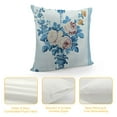 thumbnail image 4 of Leisuo Grandmillennial Home Decor, Blue Floral Pillow Cover for Decorative Aesthetic Pillows White, 4 of 5