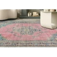 thumbnail image 3 of Bath Rugs, Farmhouse Decor Rug, Pink Rugs, Chenille Printed Design Rug, Floral Medallion Rugs, Runner Rugs, Bridesmaid Gift Rugs, Turkish Rug, 1.7'x2.3' - 50x70 cm, 3 of 9