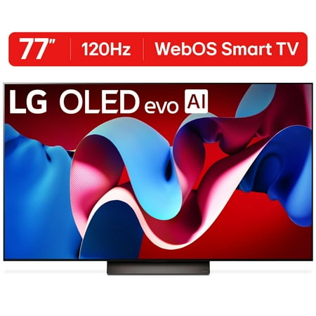 LG 77" Class 4K UHD OLED C4 Series 120 Hz Web OS 24 Smart TV with Dolby Vision - OLED77C4PUA