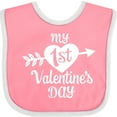 thumbnail image 3 of Inktastic My First Valentine's Day with White Heart and Arrow Boys or Girls Baby Bib, 3 of 4