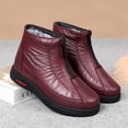 thumbnail image 1 of Zapatos acolchados de algodón para mujer, botas cortas planas antideslizantes con forro polar para otoño e invierno, botas de nieve cálidas para personas mayores, 1 of 6