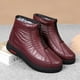 thumbnail image 1 of Zapatos acolchados de algodón para mujer, botas cortas planas antideslizantes con forro polar para otoño e invierno, botas de nieve cálidas para personas mayores, 1 of 6