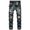 Dark Blue, variant on Azrian Men's Straight Leg Cargo Pants Men's Casual Cotton Straight Ripped Hole Trousers Jeans Pants Full Length Pants