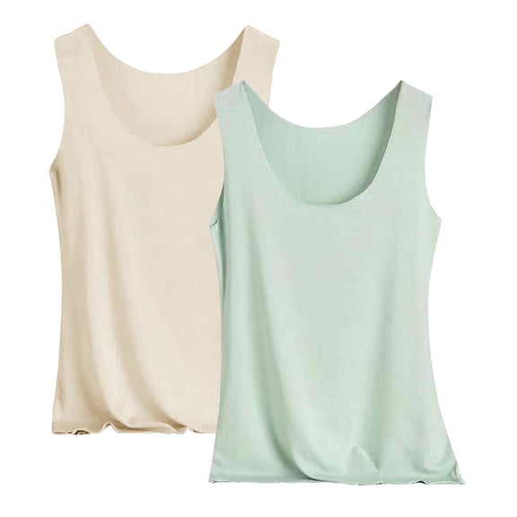 Tank Tops For Women 2PC Summer Ice Vest Wear A Base Shirt Camisole Tops For Women