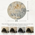 thumbnail image 2 of Abstract Area Rug x Modern Rugs for Living Room Neutral Machine Washable Rug Non Slip Carpet for Bedroom Office Living Room Dining Room Nursery Rug Grey &, 2 of 6