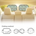 thumbnail image 4 of KUIFORTI 2 Pack Car Window Shades for Side Window 20.47" x 12.59" Window Sun Blocker Foldable Sun Visor for Car Truck Sedan Van SUV, Horse Print, 4 of 6