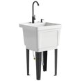 thumbnail image 1 of Fregadero portátil Outsunny 50L independiente con grifo y dispensador de jabón, 1 of 9