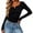 #445-Black, variant on Womens Long Sleeve Shirts Regular Fit Crew Neck Button Front Ribbed Knit Solid Soft Breathable Top for Summer Daily Gift