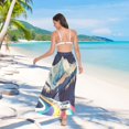 thumbnail image 7 of FORMRS Womens Beach Sarong Semi-Sheer Bikini Wrap Skirt Swimsuit Cover-ups, Evening Mountain Road, 7 of 7