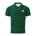 thumbnail image 5 of ZOYOEN Mens St Patricks Day Polo Shirts- Flag Print Short Sleeve Patriotic Casual Irish Shirts Army Green Size 2XL, 5 of 5