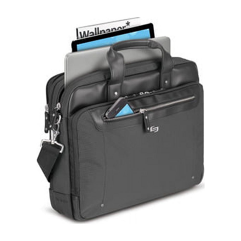 Solo Park Briefcase With 15.6" Laptop Pocket, Black