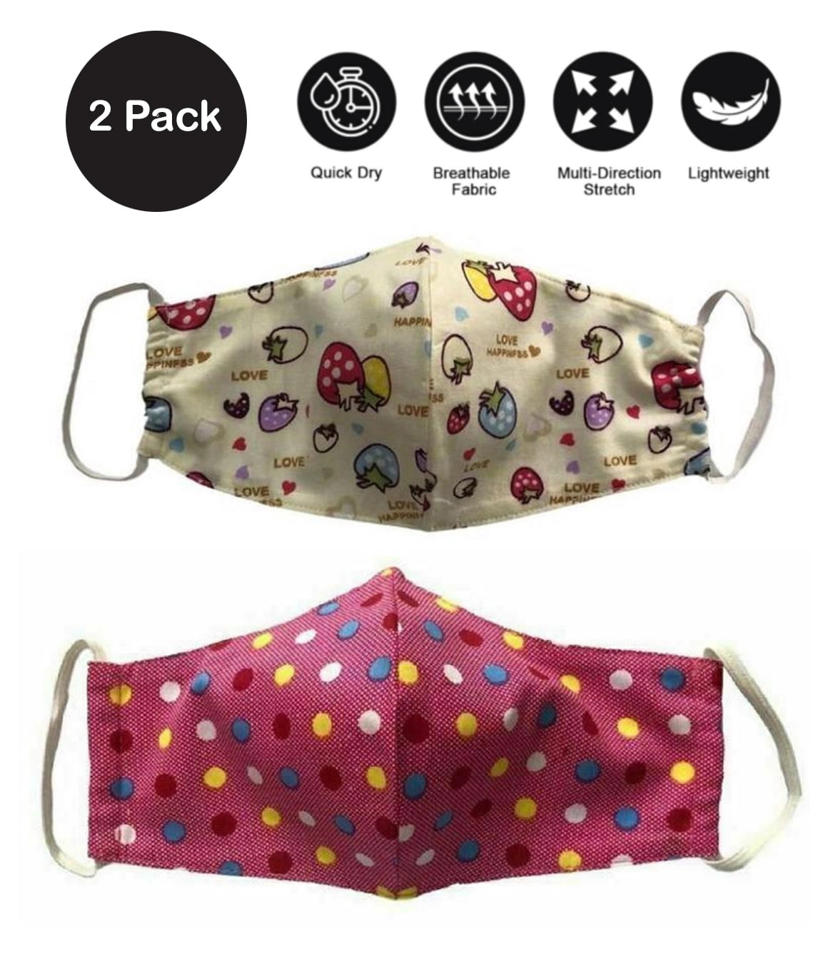 Fashion Adult Men And Women Polka Printed outdoor Anti-Dust Double-layer