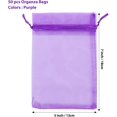 thumbnail image 2 of 50Pcs Purple Organza Bags 5x7 Inch, Small Mesh Gift Bag for Jewelry Candy Sachet Craft, Small Mesh Bags with Drawstring for Party Wedding Favor & Easter, 2 of 7
