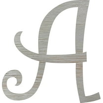 Unfinished Wood 8'' Curlz Letter A, Wall Hanging