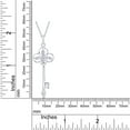 thumbnail image 2 of AFFY 1/10 Carat Round Cut Natural White Diamond Key Pendant Necklace Along With 18" Chain In 14K Gold Over Sterling Silver (0.1 Cttw, I2-I3 Clarity), 2 of 3
